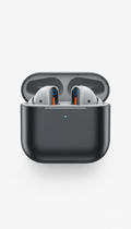 Wireless earbuds with brushed aluminum case
